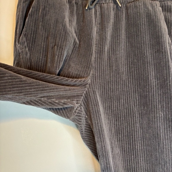 Ugg Large Averey Cotton Drawstring Corduroy Tapered Lounge Pants Charcoal - Picture 4 of 8